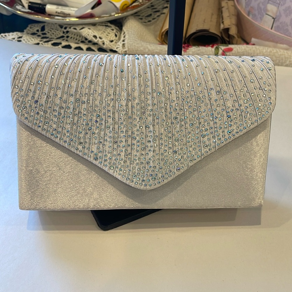 Nodykka Glitter Crossbody Clutch Women’s Evening Bag, 9x6, Dotted Sparkle Design